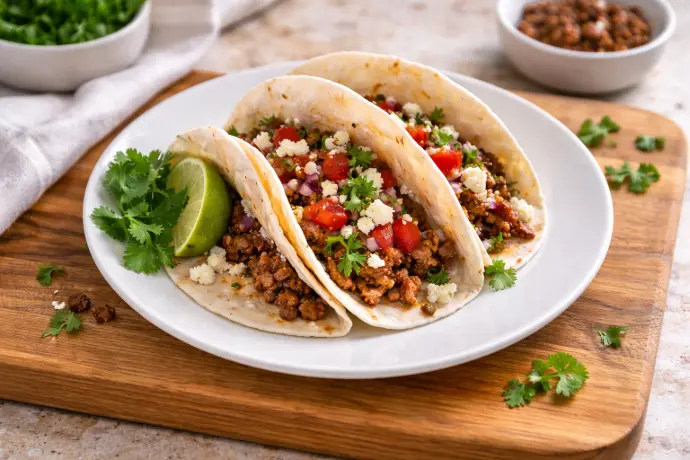 Marinated Steak Tacos with Street Corn Salad