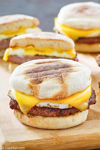 6 Breakfast Muffin Sandwiches