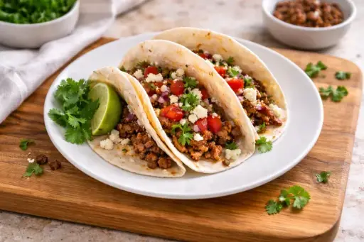 Marinated Steak Tacos with Street Corn Salad